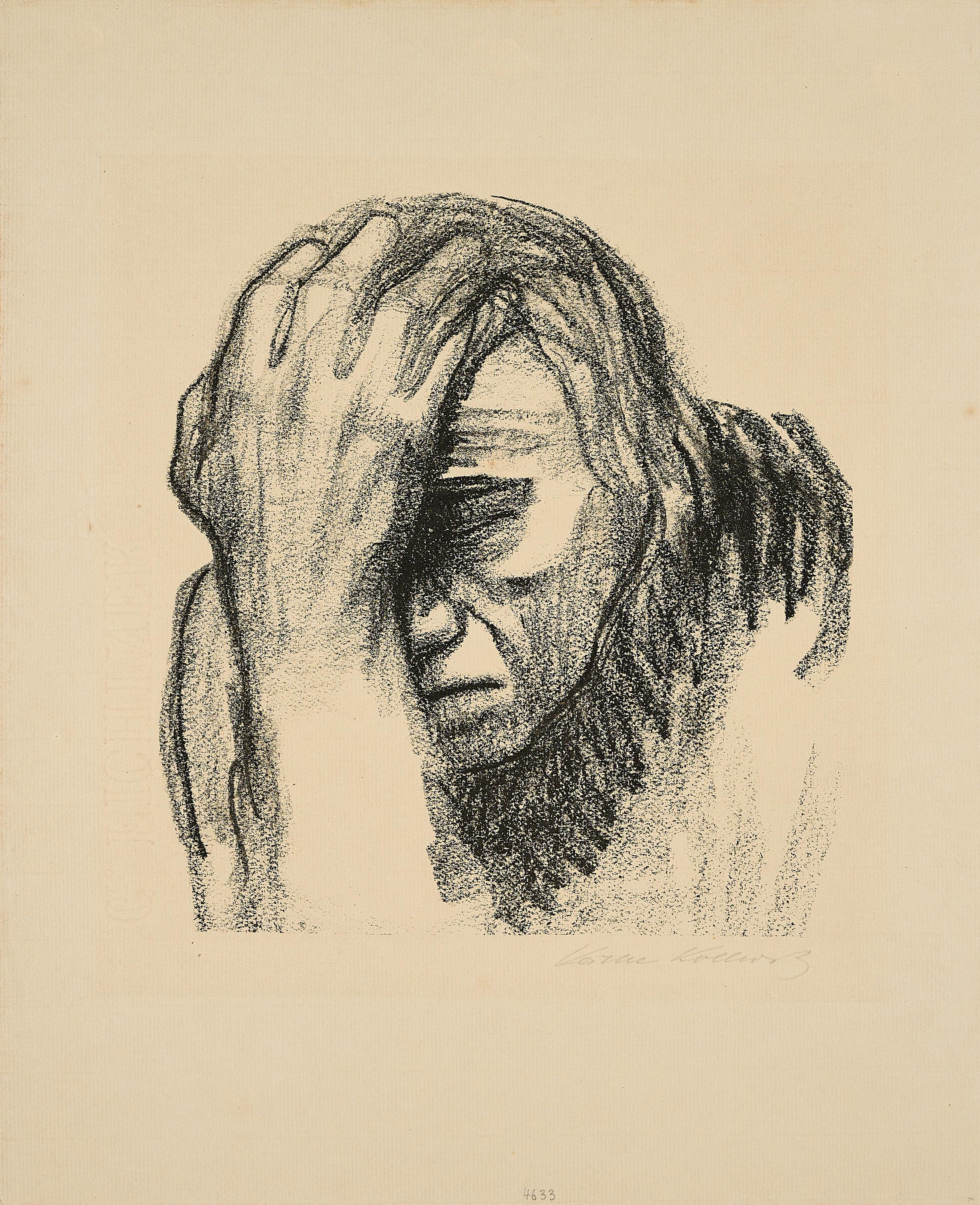 Käthe Kollwitz - Nachdenkende Frau.