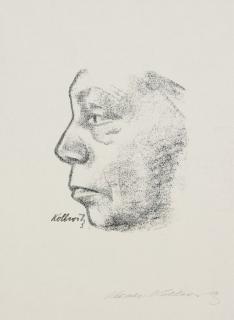 Käthe Kollwitz - Selbstbildnis im Profil