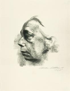 Käthe Kollwitz - Selbstporträt im Profil.