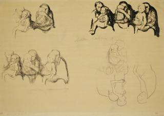 Käthe Kollwitz - Sitzende Mütter Mit Kindern (Sitting Mother With Children)