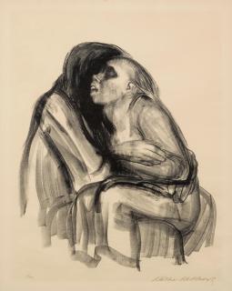 Käthe Kollwitz - Tod hält Mädchen im Schoß (Young Girl in the Lap of Death), from the series Tod (Death)