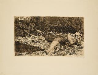 Käthe Kollwitz - Vergewaltigt (Aus: Bauernkrieg).