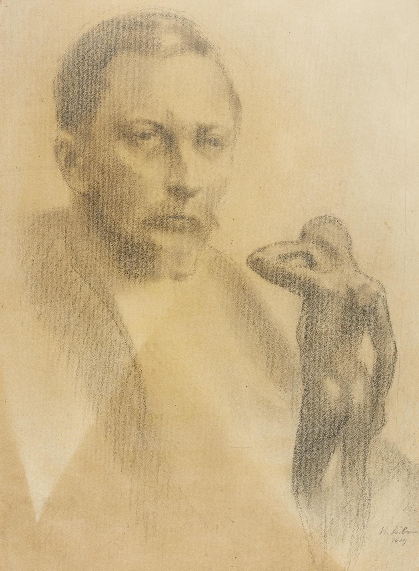 Kahlil Gibran - American study For A Portrait Of Paul Wayland Bartlett