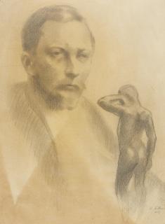 Kahlil Gibran - American study For A Portrait Of Paul Wayland Bartlett