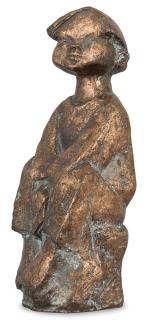 Kai Noramies - Boy Sitting On A Tree Stump.