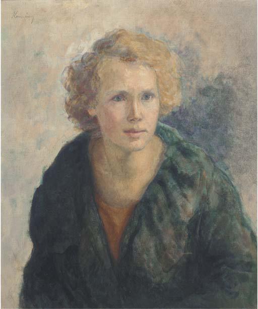 Kalman Kemeny - Portrait of The Actress, Mrs E. Bark; Seated Girl Wearing Mantilla; Dancer Resting