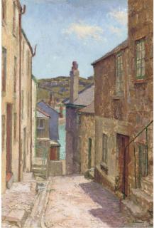 Kalman Kemeny - Street In Dalmatia; Fishing Village