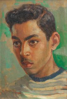 Kamel Moustafa - Portrait of The Artist\'s Son Youssef