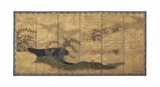 Kano Tansetsu - Autumn grasses by a stream