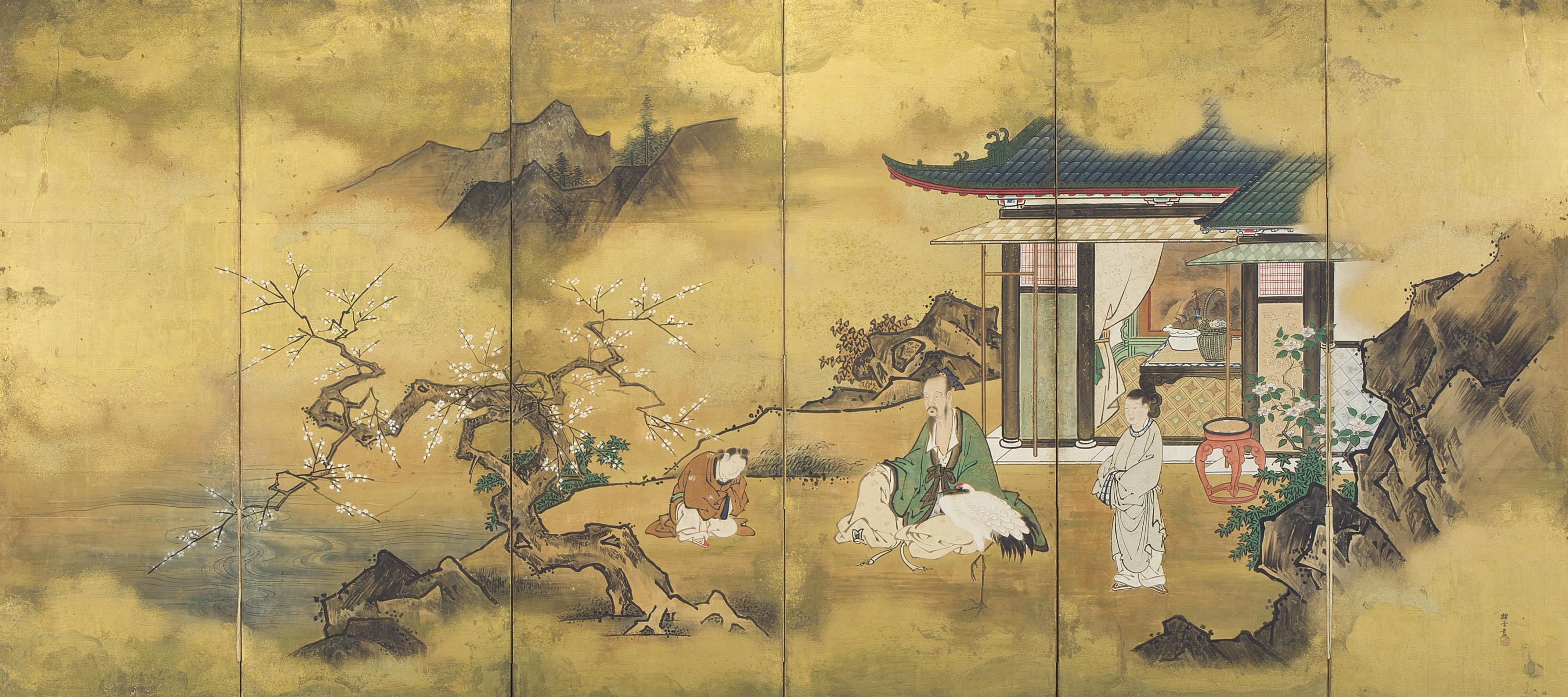 Kano Tansetsu - Lin Hejing and his crane
