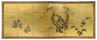 Kano Toshun - Plum, Pine and Bamboo
