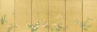 Kano Yasunobu - Flowers and butterflies,