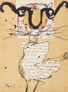 Karel Appel - Animal Aux Lunettes Noires [Animal With Black Glasses]