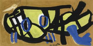 Karel Appel - Beest-Animalsigned And Dated 50; Gouache On Paper; Ink Drawing On The Back Of The Work.