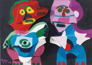 Karel Appel - Couple In Wood