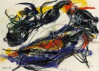 Karel Appel - Deux animaux amoureux