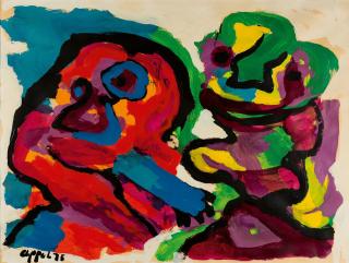 Karel Appel - Deux Personnages.