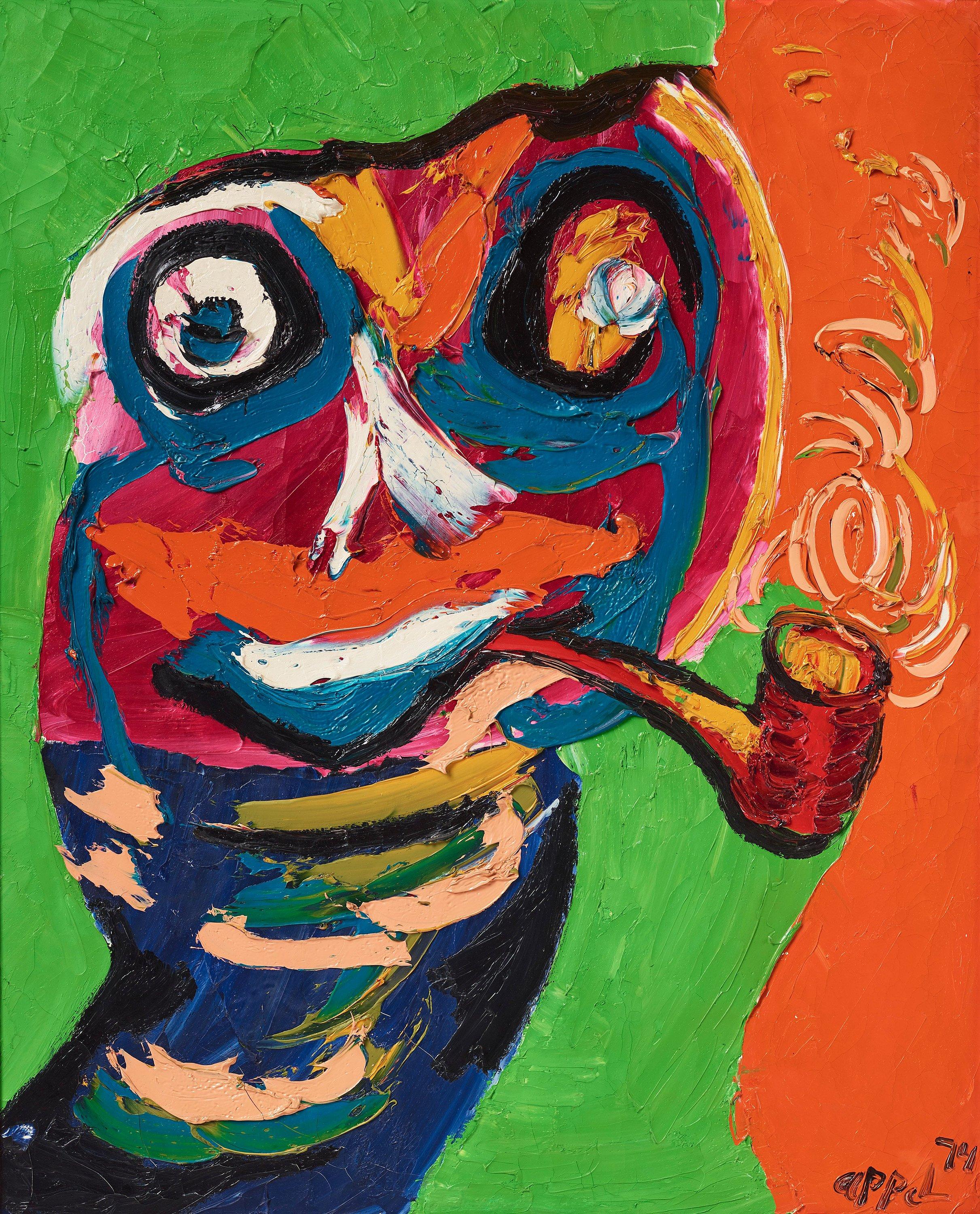 Karel Appel - ”Femme a la pipe”