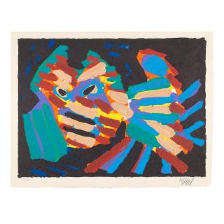 Karel Appel - Fighting Cat, from Cats