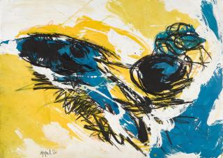 Karel Appel - Floating In Yellow Space, 1960
