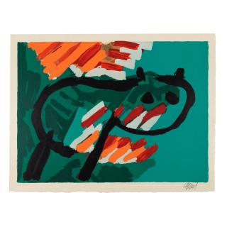 Karel Appel - Green Cat, from Cats