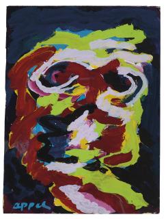 Karel Appel - Head of a Man