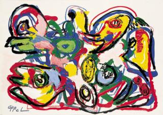 Karel Appel - Heads in Spring Time