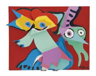 Karel Appel - Jumping Fox with Green Virgin