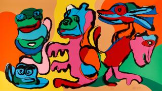 Karel Appel - Laughing Frog and His Friends