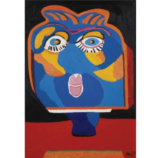 Karel Appel - Looking Over The Red Desert