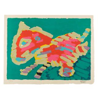 Karel Appel - Luminous Cat, from Cats