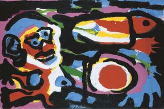 Karel Appel - Monkey and Fish