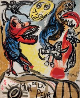 Karel Appel - Mur de la peur