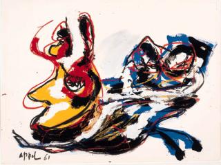 Karel Appel - Pastel Composition
