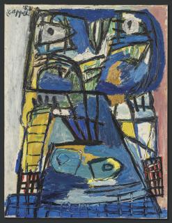 Karel Appel - Tête Bleue (Blue Head)