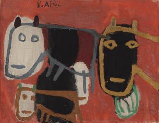 Karel Appel - Three horses