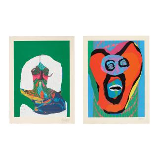 Karel Appel - Two plates, from Bedized Pudding Canadian 2