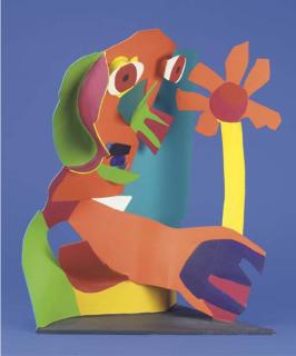 Karel Appel - Untitled (Man With Flower)