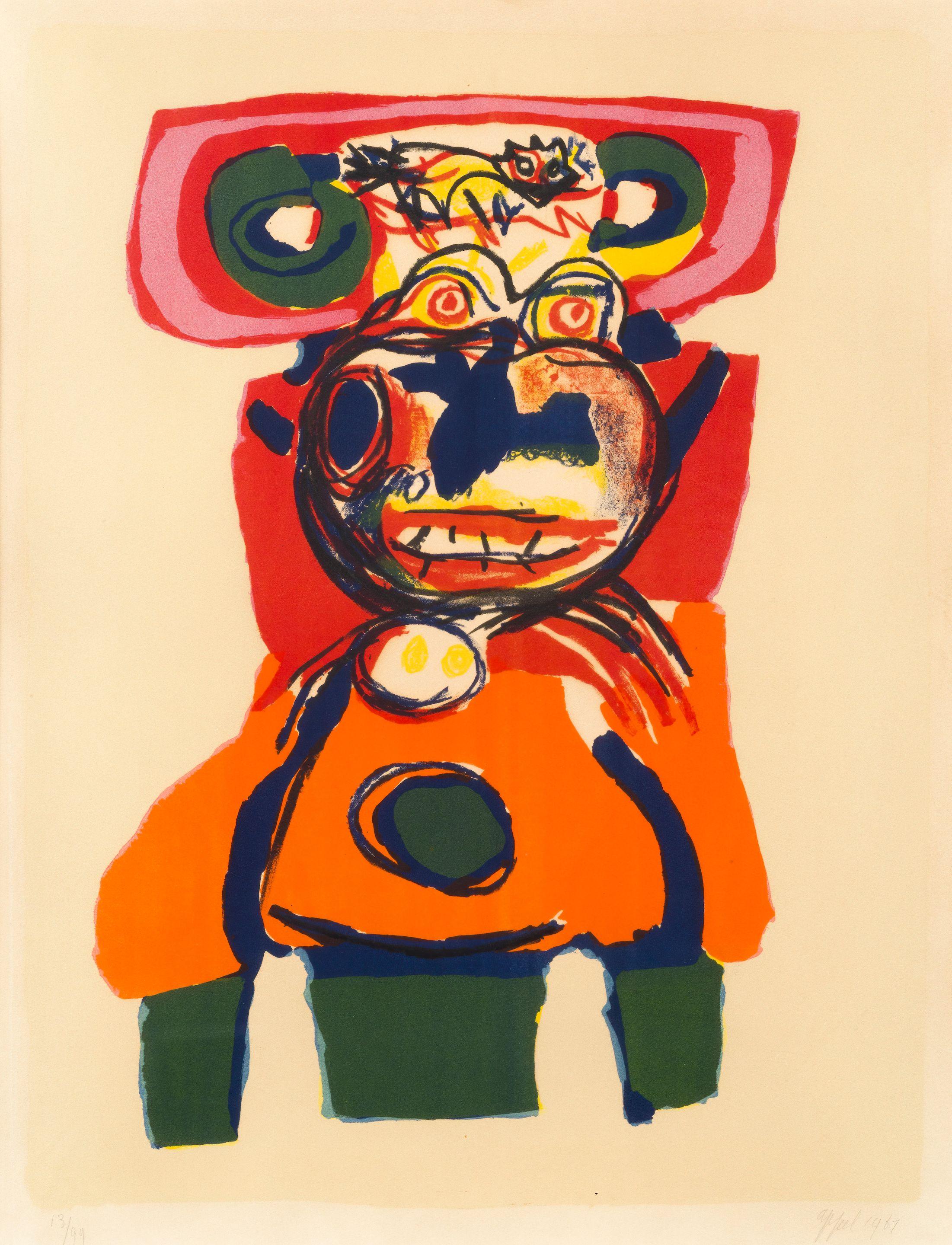 Karel Appel - Visage, 1967