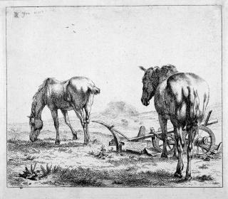 Karel Dujardin - 3 Bll.: Landschaften mit Tierstaffage.