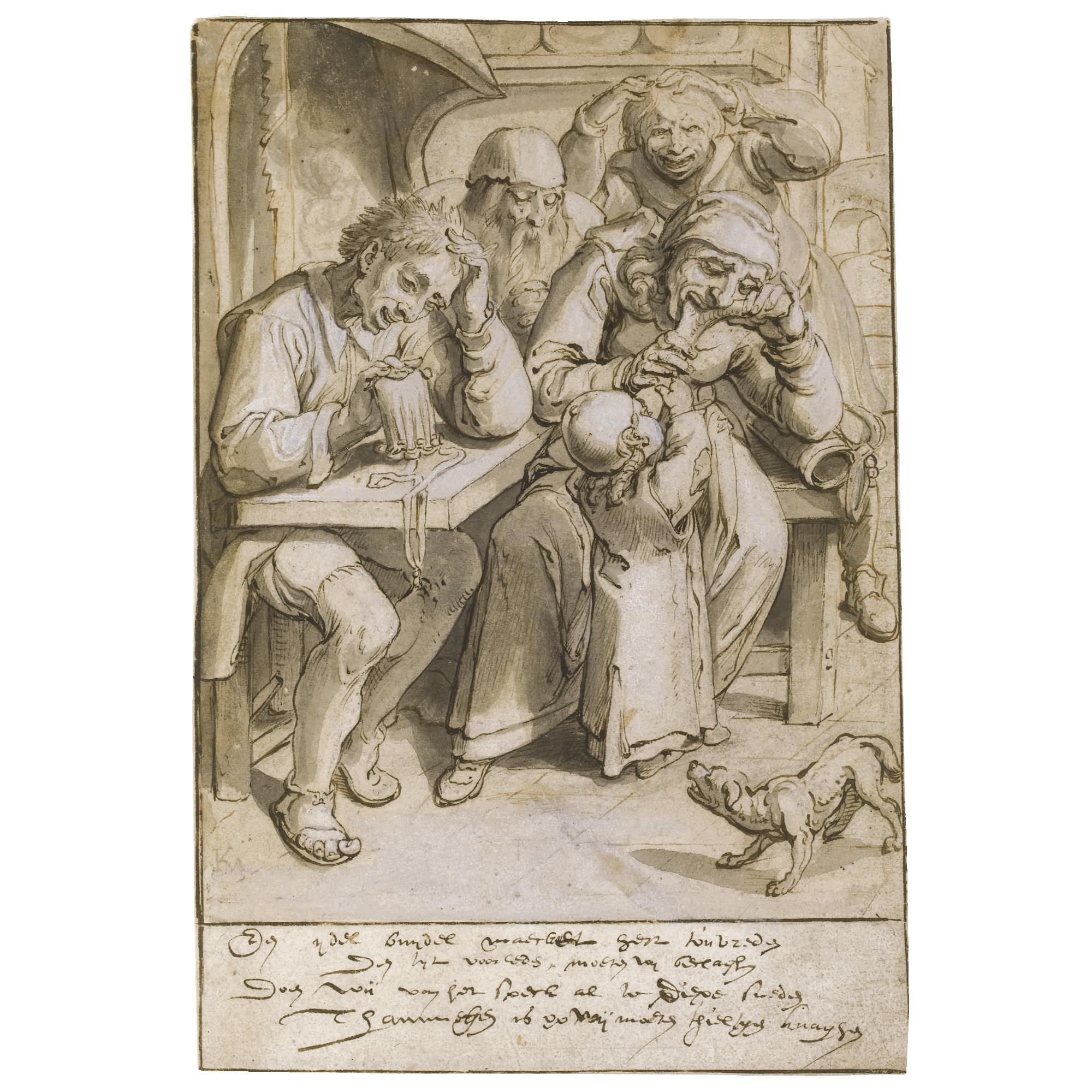 Karel Van Mander The Elder - \'When Your Plate Is Empty, You Eat Bones Not Bacon\'