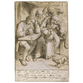 Karel Van Mander The Elder - \'When Your Plate Is Empty, You Eat Bones Not Bacon\'