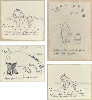 Karen Finley - Untitled (What a bear will do...) graphite on paper mounted on board          10 x 7¼ in. (25.4 x 18.4 cm.) Drawn in 1998.   Untitled (Whenever I think of...) ink on paper mounted on board  7¼ x 8 in. (18.4 x 20.3 cm.) Drawn in 1998.    Untitled (P