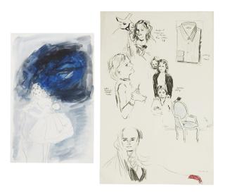 Karen Kilimnik - Bow And Arrow Fairy Resting Or Bored At The Queen Of The Night Celebration In The Park At Versailles 1963, 2000; Knockout, 1988 [Two Works]