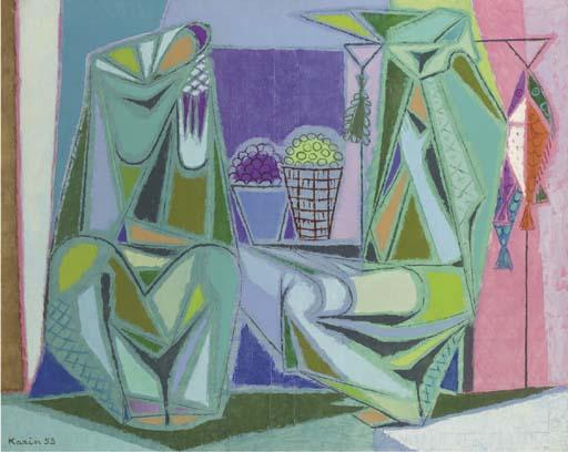 Karin van Leyden - Woman with fish