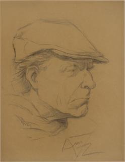 Karina Ami - Portrait of a Man with a Flat Cap