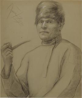 Karina Ami - Portrait of a Man with a Pipe