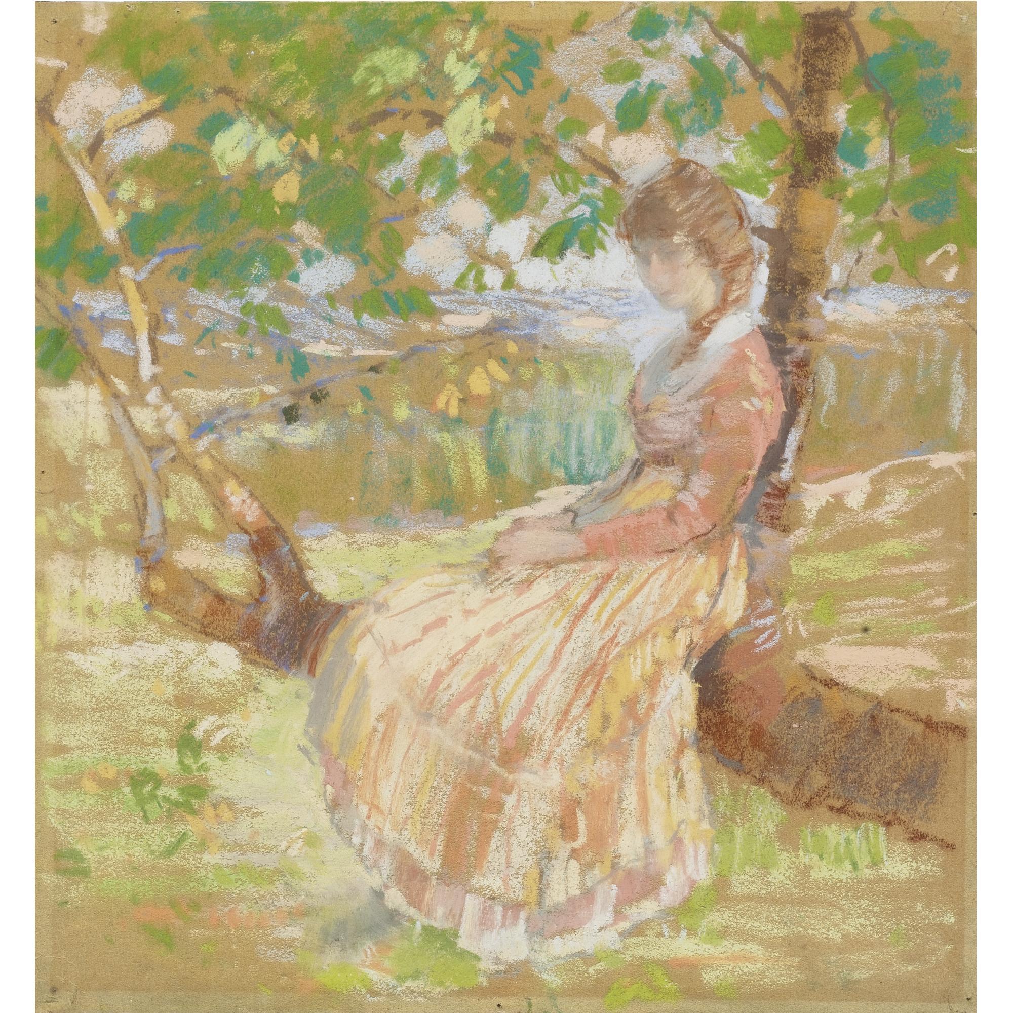 Karl Albert Buehr - Girl Seated On A Tree