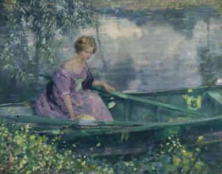 Karl Albert Buehr - Jeune Fille dans une Barque