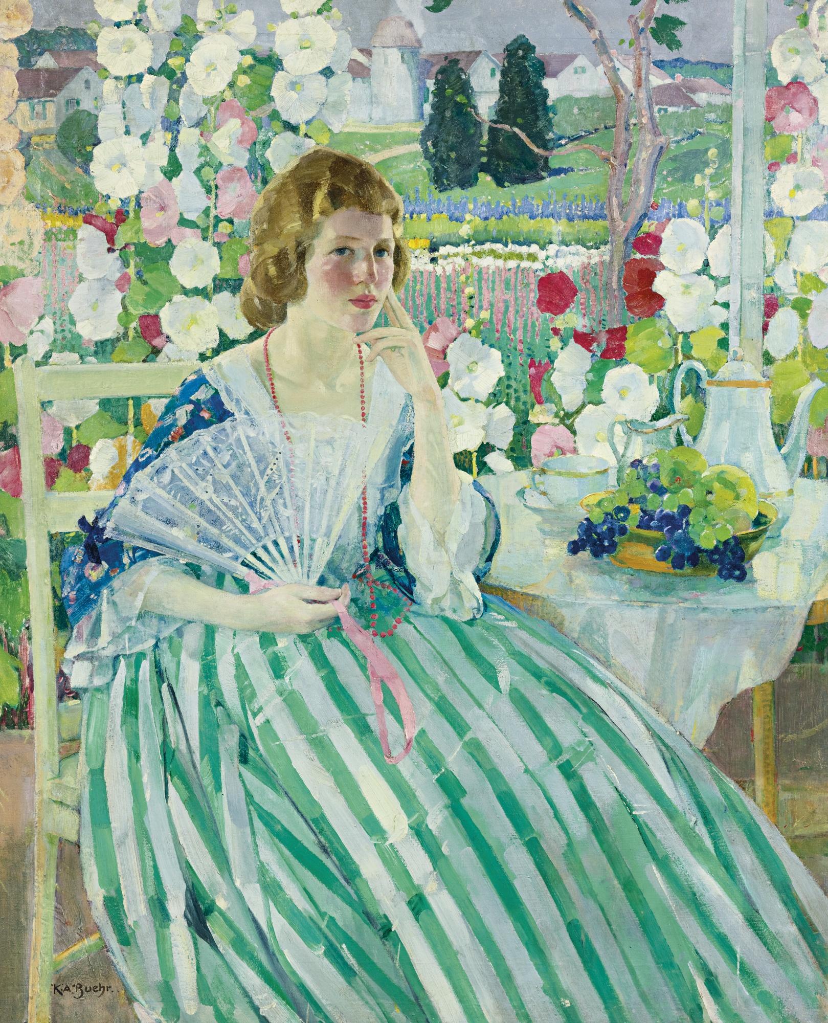 Karl Albert Buehr - Young Woman On A Porch